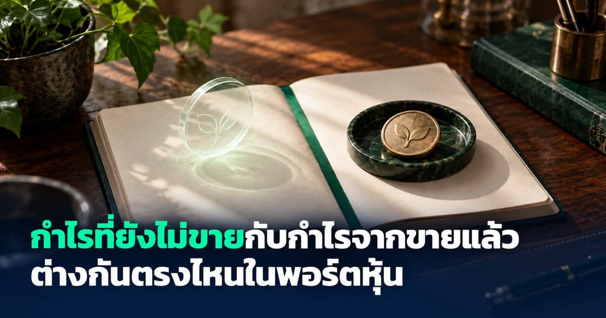 กำไรที่ยังไม่ขายกับกำไรจากขายแล้ว ต่างกันตรงไหนในพอร์ตหุ้น